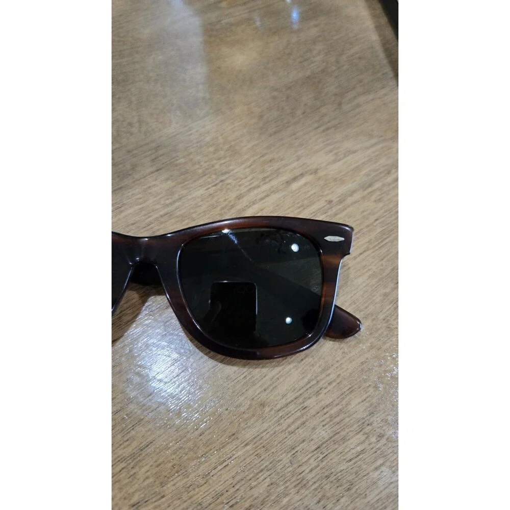 Vtg 60s 70s B&L 5024 Ray-Ban USA Wayfarer Mock Tortoise thick Frame Sunglasses
